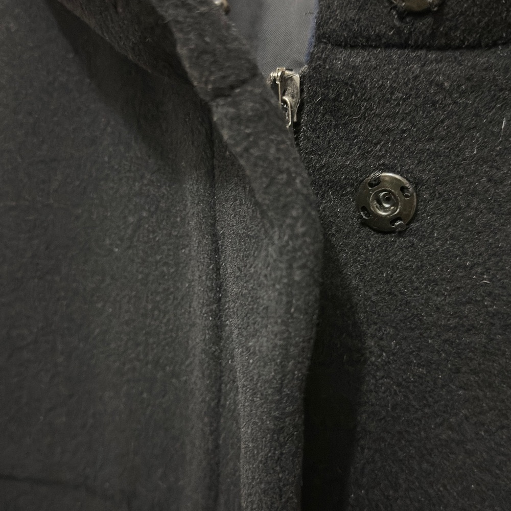 347 Burberry London | NWOT Italy $2900 Black Wool Cashmere Hooded Coat (Size 12) - Picture 8 of 13